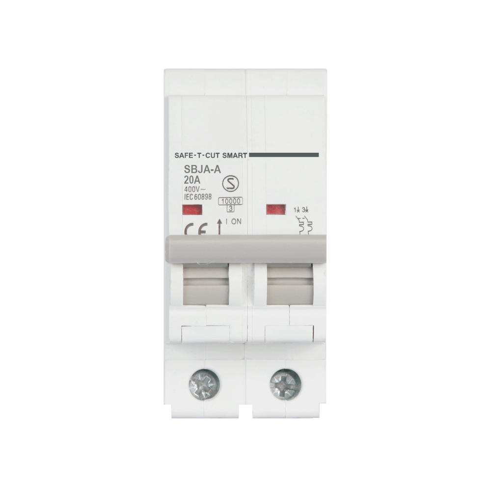 เซอร์กิตเบรกเกอร์ 20 แอมป์ 2 โพล 10KA เซฟ-ที-คัท สมาร์ท รุ่น US สีขาว
